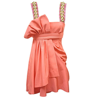 pink beaded short junior cocktail dress 