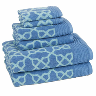 blue design towel set 