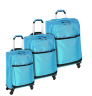 blue luggage