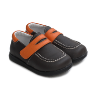 children brown orange shoes 