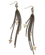 cross chains earrings 
