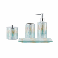 glass mosaic bath accessories set 
