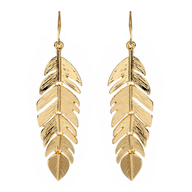 gold leaf earring 