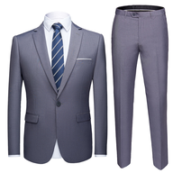 grey formal blazer pants set
