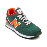 new balance green orange sneakers 