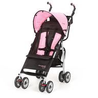 pink black stroller 
