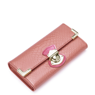 pink snake skin wallet