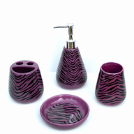purple bathroom accessories zebra 