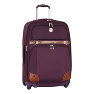 purple luggage