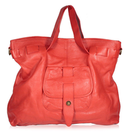 red leather bag 