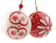 red white tree ornaments