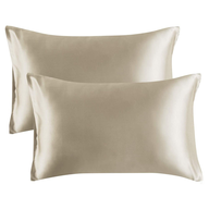 silk beige pillowcase set 