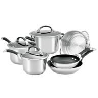 silver pots and pans