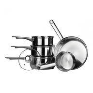 silver pots pans