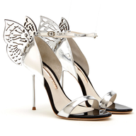 spring sliver butterfly heels 