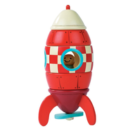 wooden toy rocket 