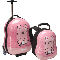 pink crocs luggage