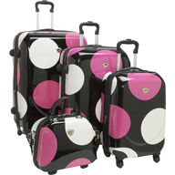 polka dot luggage set 